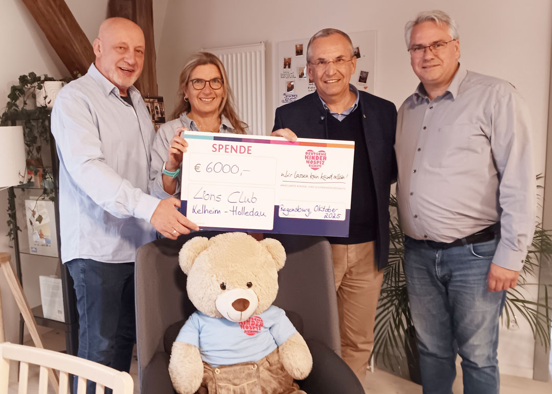 Lions Club Kelheim Holledau Spendenübergabe Kinderhospizdienst regensburg